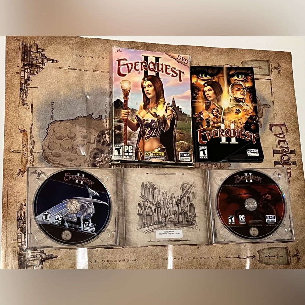 EverQuest II PC Game - Big Box With Poster And Map -Two Disc - Picture 2 of 14
